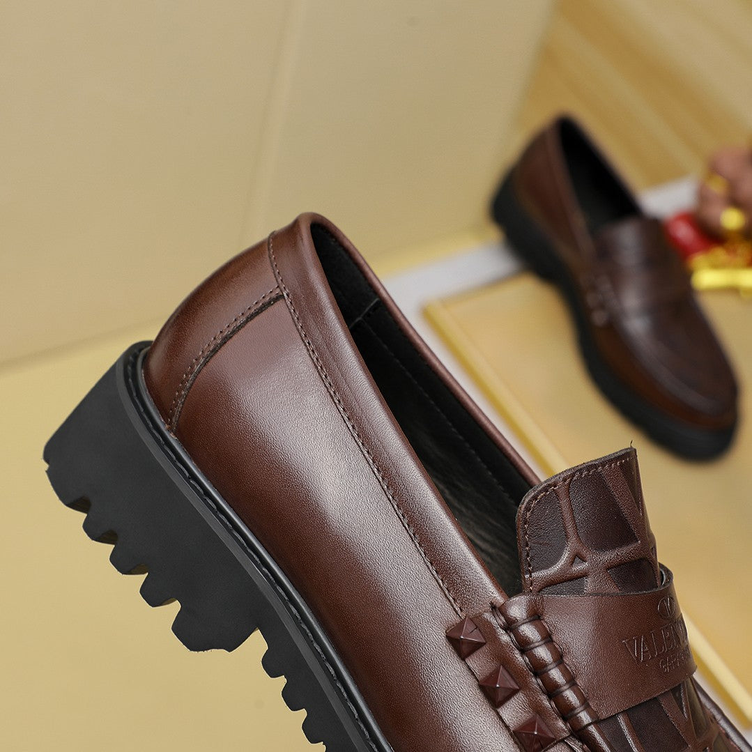 ולנטינו מוקסין חום עור מלא