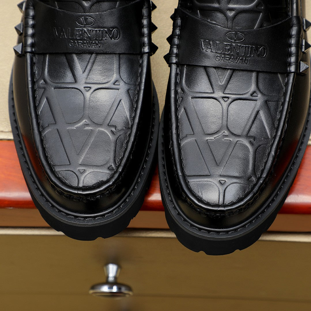 ולנטינו מוקסין שחור עור מלא